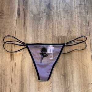 PINK Victoria’s Secret Wild Rose Mesh V String Panty